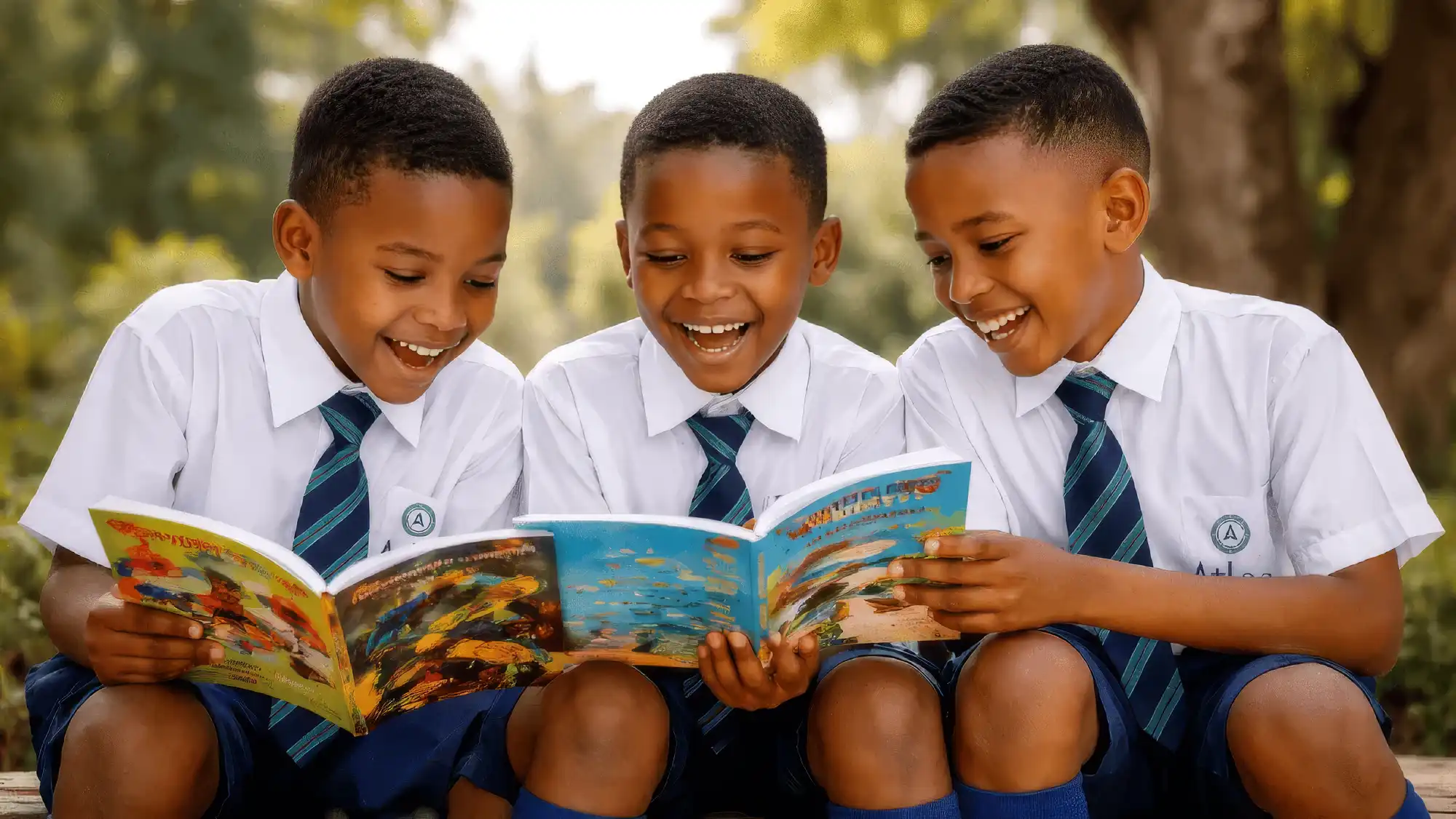 Young Atlas Primary learners reading together