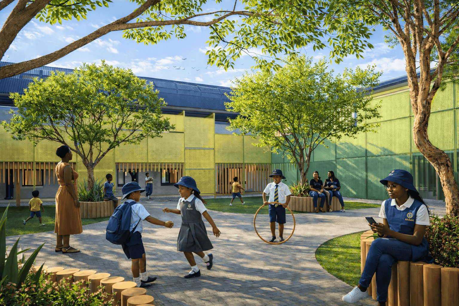 Atlas Primary School courtyard